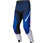 Alpinestars Pro-Dura Pantalones de motocross, blanco-azul, tamaño 34 para Hombres