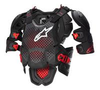 Alpinestars A-10 V2 Protector de pecho, negro-rojo, tamaño XL 2XL para Hombres