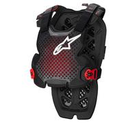 Alpinestars A-1, protector de pecho Nivel 1 XXL male Gris Oscuro/Negro/Rojo