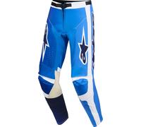 Alpinestars Racer Air Portl Pantalones de motocross, blanco-azul, tamaño 34 para Hombres