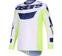 Alpinestars Racer Air Riway Maillot de motocross, gris-amarillo, tamaño M para Hombres