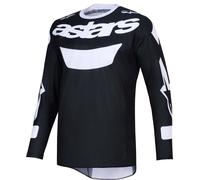 Alpinestars Racer Air Riway Maillot de motocross, negro-blanco, tamaño L para Hombres