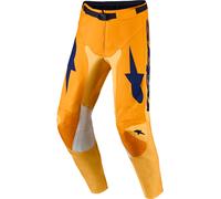 Alpinestars Racer Amber Pantalones de motocross, naranja/azul/amarillo, Talla 36