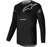 Alpinestars Racer Graphite Maillot de motocross, negro-gris, tamaño M para Hombres