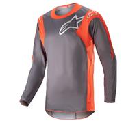 alpinestars Racer Hoen Camiseta MX Gris/Naranja S hombres