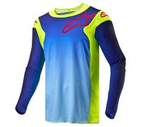alpinestars Racer Hoen Maillot Amarillo neón/Azul/Rojo M hombres