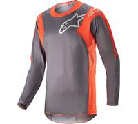 Alpinestars Racer Hoen Maillot de Motocross, gris-naranja, tamaño M para Hombres