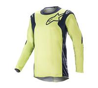 §Camiseta de Cross Alpinestars Racer Hoen Azul Marino Noche-Verde Fluorito§