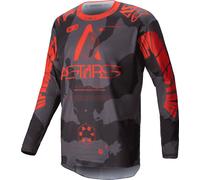 Alpinestars Racer Hollow Maillot de motocross, gris-naranja, tamaño M para Hombres