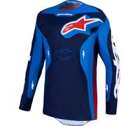 Alpinestars Racer Hunt Maillot de motocross, Azul/Rojo, Talla M