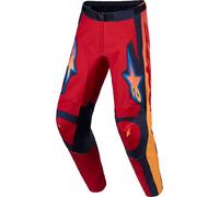 Alpinestars Racer Hunt Pantalones de motocross, gris/rojo/amarillo, Talla 36