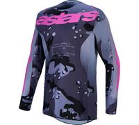 Alpinestars Racer Lone Maillot de motocross, gris/morado, Talla M