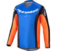 Alpinestars Racer Melt Maillot de motocross juvenil, azul-naranja, tamaño M