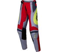Alpinestars Racer Melt Pantalones de motocross para jóvenes, rojo/gris, Talla 22