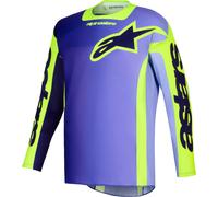 Camiseta de motocross Alpinestars Racer Portl morado-amarillo fluorescente S