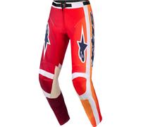 Alpinestars Racer Portl Pantalones de motocross, rojo-naranja, tamaño 34 para Hombres