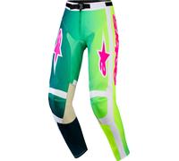 Alpinestars Racer Portl Pantalones de motocross, Verde/blanco/negro, Talla 30
