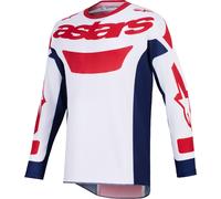 Camiseta de motocross Alpinestars Racer Riway blanca, azul y roja L