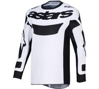 Alpinestars Racer Riway Maillot de motocross, negro-blanco, tamaño L para Hombres