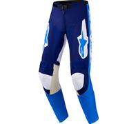 Alpinestars Racer Riway Pantalones de motocross, blanco-azul, tamaño 30 para Hombres