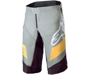 Alpinestars Racer Shorts de bicicleta, gris/amarillo, Talla 28