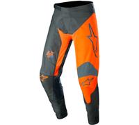 Alpinestars Racer Supermatic Pantalones de motocross, gris-naranja, tamaño 30 para Hombres