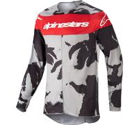 Alpinestars Racer Tactical 2023 Maillot de Motocross, gris/rojo, Talla L