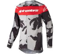 Alpinestars Racer Tactical 2023 Maillot de Motocross, gris-rojo, tamaño XL