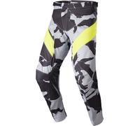 Alpinestars Racer Tactical 2023 Pantalones de motocross, gris/amarillo, Talla 32