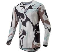 Alpinestars Racer Tactical Maillot de motocross, blanco/camuflaje, Talla L