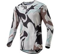 Alpinestars Racer Tactical Maillot de motocross, blanco/camuflaje, Talla M