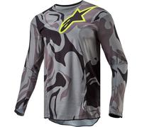 Alpinestars Racer Tactical Maillot de motocross, gris/camuflaje, Talla M
