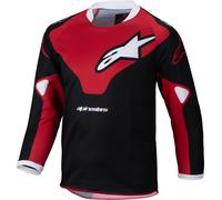 Alpinestars Racer Veil Camisetas de motocross para niños, negro-rojo, tamaño 2XS