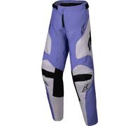 Alpinestars Racer Veil Pantalones de motocross para jóvenes, negro-lila, tamaño 28