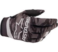 Alpinestars Radar Guantes de Motocross Juvenil, negro-gris, tamaño S