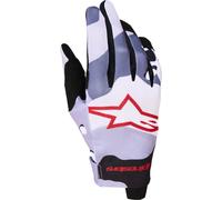 Alpinestars Radar Guantes de motocross, negro/gris/morado, Talla XL