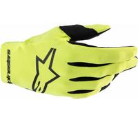 Alpinestars Radar Guantes de motocross para jóvenes, negro-amarillo, tamaño XS