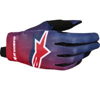 Alpinestars Radar Guantes de motocross para jóvenes, rojo/azul oscuro, Talla L
