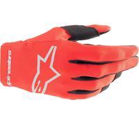 Alpinestars Radar Guantes de motocross, plata/rojo, Talla L