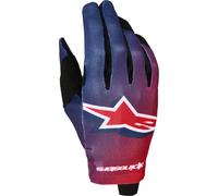 Alpinestars Radar Guantes de motocross, rojo/azul oscuro, Talla XL