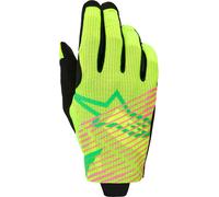 Alpinestars Radar Pro Guantes de motocross, rosa-verde-amarillo, tamaño S para Hombres