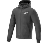 Alpinestars Radium Tech Sudadera con capucha con cremallera para motocicleta, Negro/Blanco, Talla 4XL