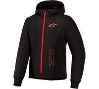 Alpinestars Radium Tech Sudadera con cremallera de moto, negro/rojo, Talla L