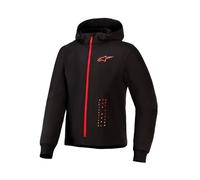 Alpinestars Radium Tech Sudadera con cremallera de moto, negro-rojo, tamaño L para Hombres