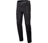 Alpinestars Radium V2 Denim Pantalones textiles de motocicleta, negro, tamaño 38 para Hombres