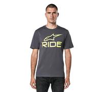 Alpinestars Ride 4.0 Csf tee Camiseta, Carbón/Lima/Negro, L para Hombre