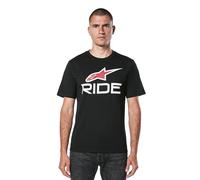 Alpinestars Ride 4.0 Csf tee T-Shirt para Hombre Camiseta de Manga Corta con Cuello Redondo Estilo Deportivo Negro/Blanco/Rojo XL