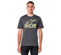 Alpinestars Ride 4.0 Csf tee T-Shirt para Hombre Camiseta de Manga Corta con Cuello Redondo Estilo Deportivo Carbón/Lima/Negro M