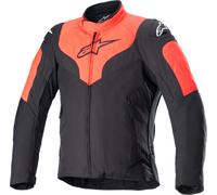 Alpinestars RX-3 Chaqueta textil impermeable para motocicleta, negro/rojo, Talla S