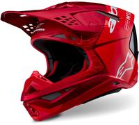 Alpinestars S-M10 Flood, casco de motocross XL male Rojo Neón/Rojo/Blanco